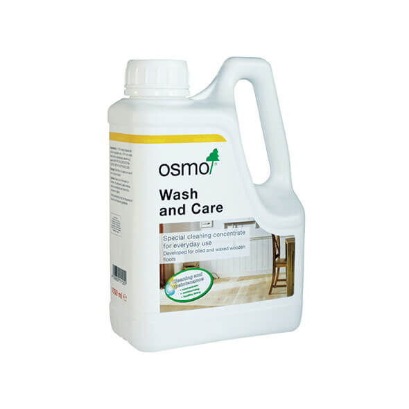 Osmo Wash and Care cleaning concentrate bottle on a white background