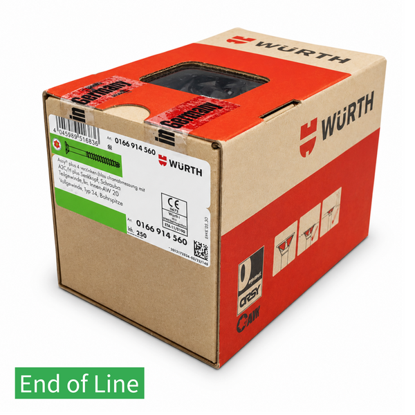 A cardboard box for a Wurth industrial component