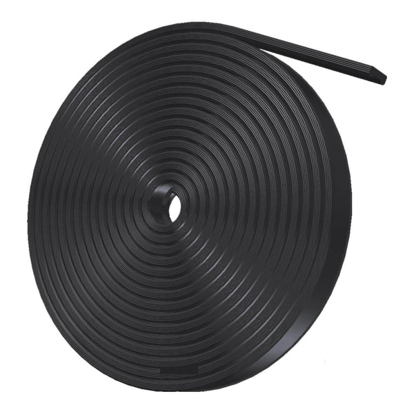 Black rubber band on a white background