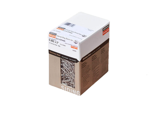 Box of screws with visible brand name on a white background
