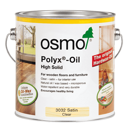 Osmo Polyx-Oil can for wooden floors and furniture on a white background
