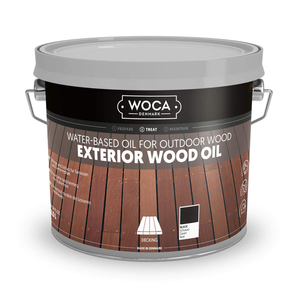 WOCA exterior wood oil container on a white background